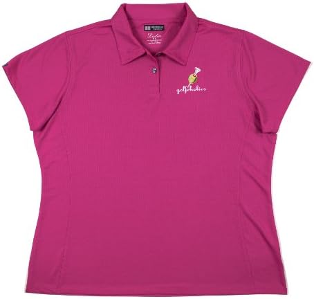 Golfoholics Women's Dry Martini Moisture-Wicking Golf Shirt Combo Logo (Medium, Berry)