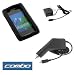 Black Durable Flexible Soft Silicone Skin Case + Car Charger + Home Charger For Verizon LG Dare VX-9700 Cell Phone
