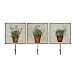Le Jardin des Bastides Rustic Set of 3 Wood and Metal Hooks