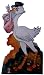 Stork with Baby Girl Standup Poster
