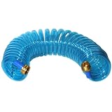 Plastair SpringHose 50-Foot Coiled Water Hose, Ocean Blue #PUW650B93OT by Plastair