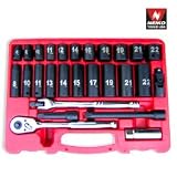 Professional-Grade 27-Piece 3/8 Drive High Visibility Impact Socket Set METRIC
