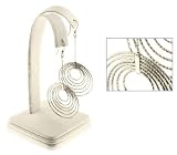 dangling innercircle white gold earrings (14K gold)