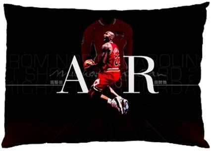 Amili Custom Cotton & Polyester Custom Zippered pillowcase -Air Jordan Michael Jordan Pillow Case Two Side Cover Rectangle Pillowcases Code B