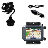 Garmin Nuvi 255 Auto Cup Holder with Car Charger - Uses Gomadic TipExchange