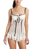 Cinema Etoile Women's French Maid Stretch Lace Babydoll - 614163