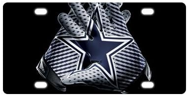 High Quality NFL Dallas Cowboys Pattern Metal Tag License Plate(4 hole cutouts)