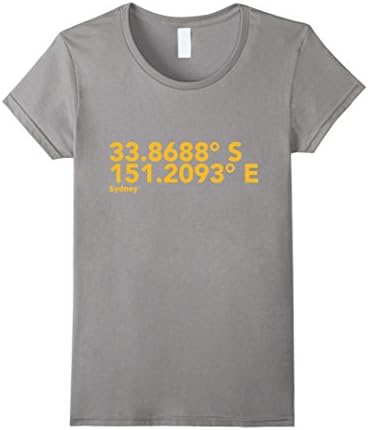 Women's Sydney, Australia Coordinates T-Shirt Small Slate