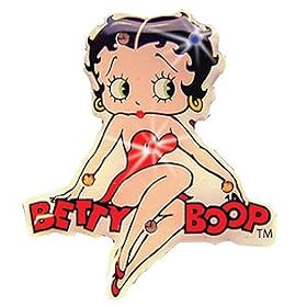 Flashing Betty Boop Collectible Pin - Betty Sitting on Logo - Collectors Pin