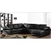 XXL Wohnlandschaft, Sofagarnitur Ledersofa schwarz 558