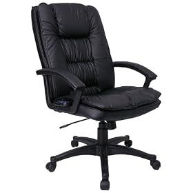 Black Leather High Back Executive Office Chair with Massage [BT-9918-MASS-BK-GG]
