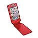 MAPi Cases Ainos For iPhone 4/4S - Bottom Flip Wallet Style with 3 Slots For Credit And Id Cards, Snap Closure, Red