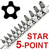 Anytime Tools 11 pc 5-POINT STAR TORX TAMPER PROOF SECURITY BIT SOCKET SET