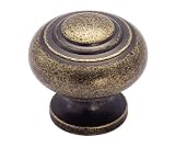 Amerock Solid Brass 1 3/16 Cabinet Knob Weathered Brass