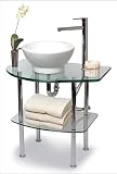 Danco 33383 Krystal Vanity Combo Kit, Glass/Chrome