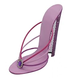 Flip Flop Cellphone Holder / Earrings / Organizer - Metal Shoe - Purple