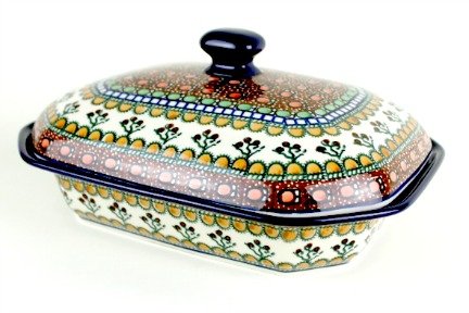 Polish Pottery Golden Pastures Medium Covered Baking Dish