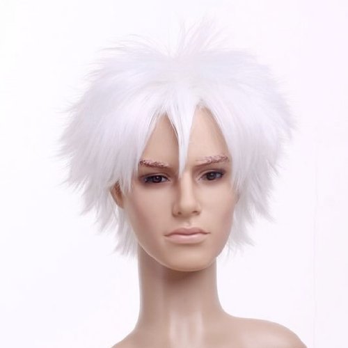 White Short Length Anime Cosplay Costume Wig