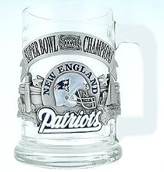 New England Patriots Colonial Tankard Beverage Holder 15 oz - NFL Football Fan Shop Sports Team Merchandise