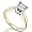 Certified 1 1/2ct Princess Diamond Engagment Ring - Size 5