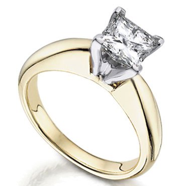 Certified 1 1/2ct Princess Diamond Engagment Ring