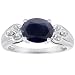CandyGem 14k Gold Genuine Oval Black Sapphire and title=