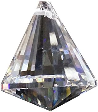 40mm 24% lead crystal Prism Cone Stone - 1.57" Clear Suncatcher Feng Shui by