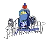 Wenko 2316100 Eckablage Super-Loc - Befestigen ohne Bohren, Chrom, 31 x 10 x 19 cm