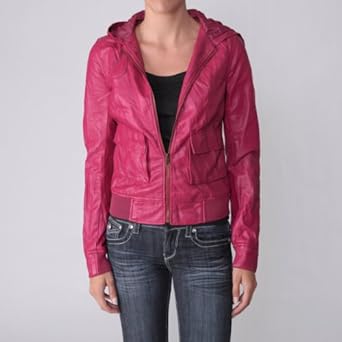 Ci Sono by Journee Juniors Hooded Faux Leather Jacket