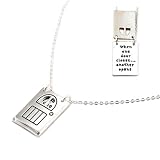 Flip Top Inspirational When One Door Closes Another Opens Necklace Fashion Jewelry