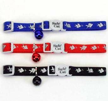 Cat Reflect Sicherheit Collar Black Fish