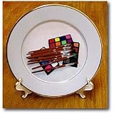 Watercolor Art Set Oil Painting - 8 Inch Porcelain Plate
