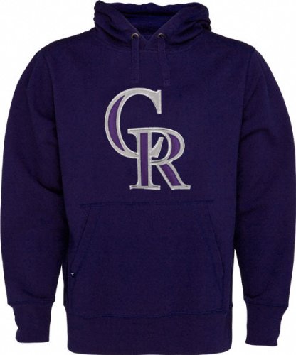 Colorado Rockies Dark Purple Signature Hooded Sweatshirt