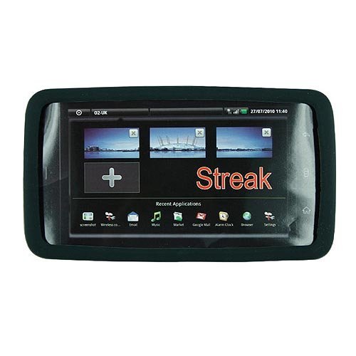 BLACK High-Impact Shock Absorbing Silicone Case for Dell Streak
