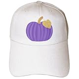 CherylsArt Holidays Halloween - Purple Pumpkin with Gold Leaf - Caps