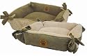 Precision Pet 21-Inch SnooZZy Convertible Comfort Square Pet Bed, Sage