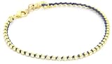Ettika Gold Colored Small Rhinestone Blue Tennis Anklet