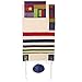 Raw Silk Tallit with stripes by Yair Emanuel -Multicolor