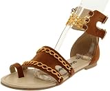 olsenHaus Women's West Palm Flat Sandal W/ Chain