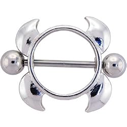 Stainless Steel Shark Fin Nipple Ring