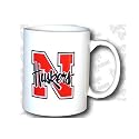 University of Nebraska Lincoln NU Huskers - Coffee Mug / Cup - Classic Nlogo design white