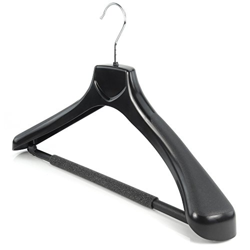 Hangerworld 10 Black 17 8inch Plastic Coat Clothes Garment Hangers