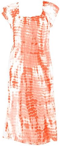 Plus Size Melon Tiered Tie Dye Maxi Dress --Size: 3x Color: Melon