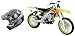 New Ray Toys Suzuki RC 2006 Championship Offroad Bike 1:12 Scale & Helmet