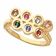 14K Yellow Gold Mother's Ring - 7 Gemstone -- YOU CHOOSE THE COLORS!