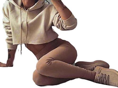 EKIMI Women's Fashion Loose Ladies Hooded Sweatshirt Hoodie Tops (S, Khaki)