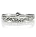 Yara's CZ Promise Ring - Petite Double Band - Sterling Silver