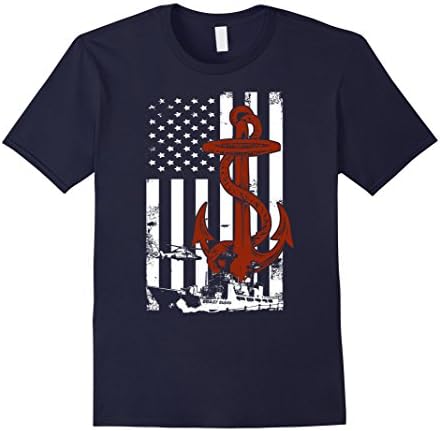 Men's Sailor Tshirt , American Sailor flag 3XL Navy