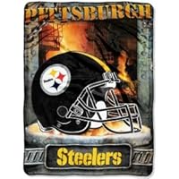 Pittsburgh Steelers 60''x80'' Royal Plush Raschel Throw Blanket - Aggression Style