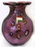 Murano Art Glass Vase "Net & Flowers" A21